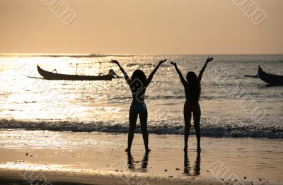 Two silhouettes