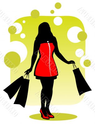 girl and shopping