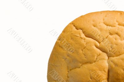 part of bun isolated over white