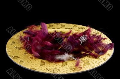 Christmas golden plate