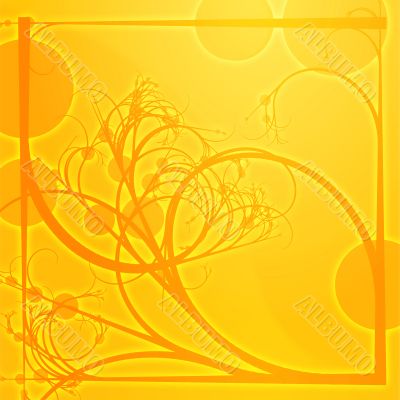 Floral border frame square