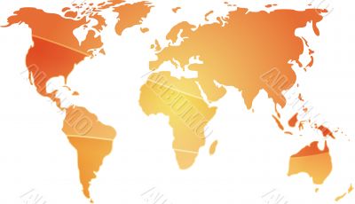 Map of the world illustration