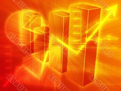 Spreadsheet business charts illustration