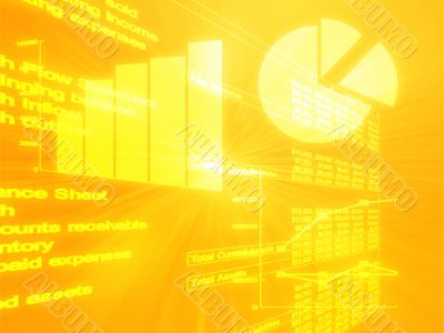 Spreadsheet business charts illustration