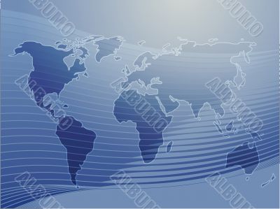 Map of the world illustration