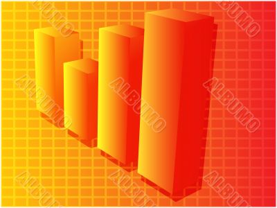 Financial barchart illustration