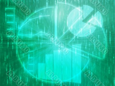 Spreadsheet business charts illustration