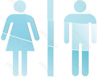 Toilet symbol illustration