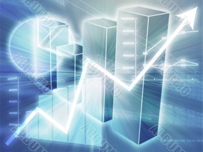 Spreadsheet business charts illustration