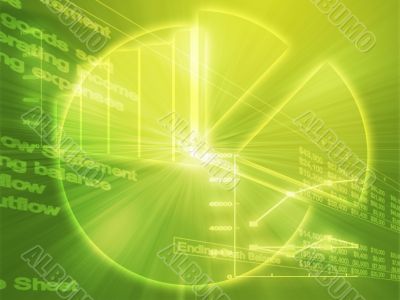 Spreadsheet business charts illustration