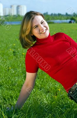 Woman on meadow