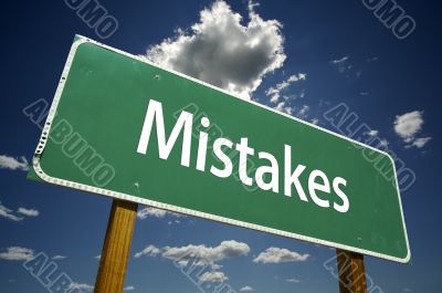 Mistakes Road Sign