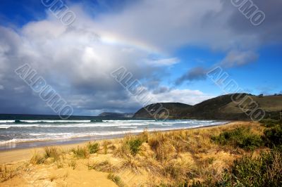 Rainbow over the ocean