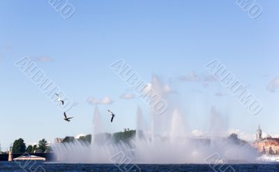 Fountain on the river