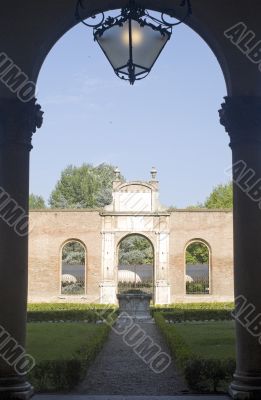 Ferrara, court of an historic palace