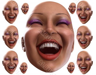 Happy Female Heads