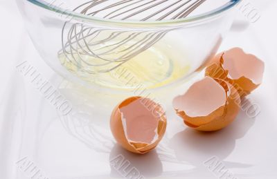 Egg Shells White and Whisk