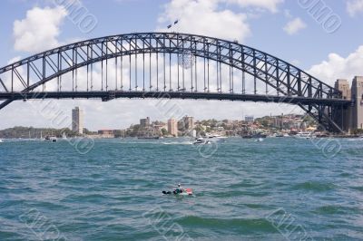 Bridge and Canoeist