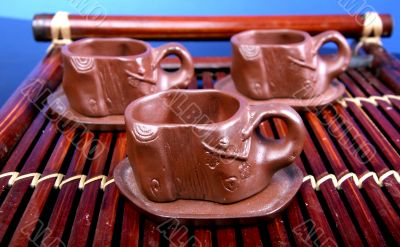 clay cups for tea