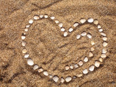 Heart on the beach