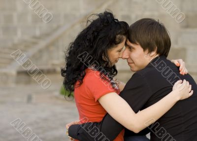 happy attractive couple