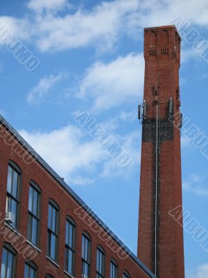 old brick chimney