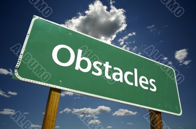 Obstacles Road Sign