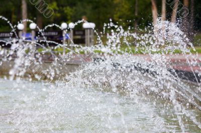Fountain splashes