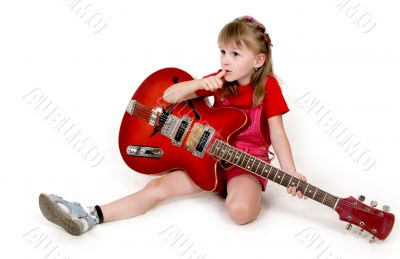 little girl and guitar