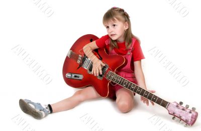 little girl and guitar