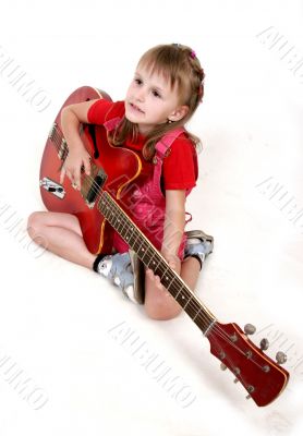 little girl and guitar
