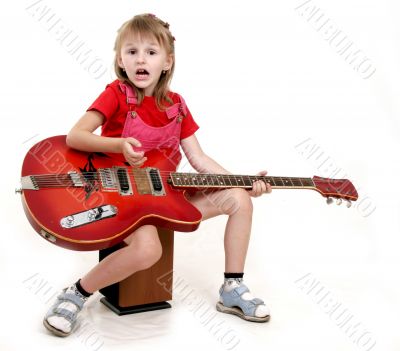 little girl and guitar