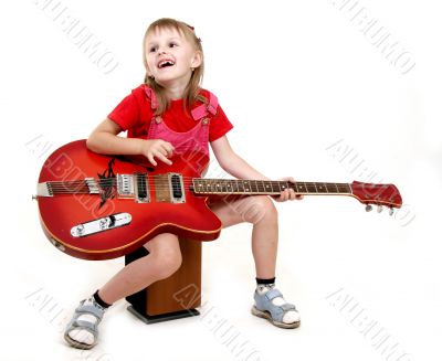 little girl and guitar