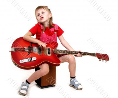 little girl and guitar
