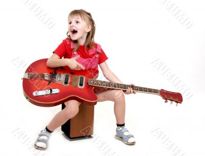 little girl and guitar