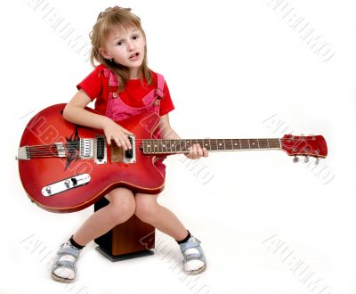 little girl and guitar
