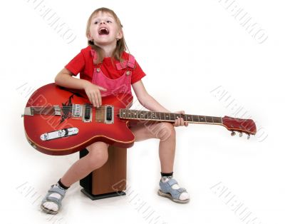 little girl and guitar
