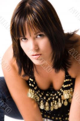 Sexy brunette woman