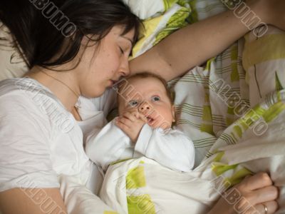 Baby with mother