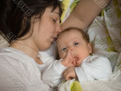 Baby with mother