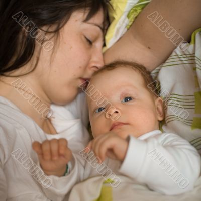 Baby with mother
