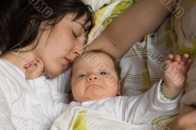 Baby with mother