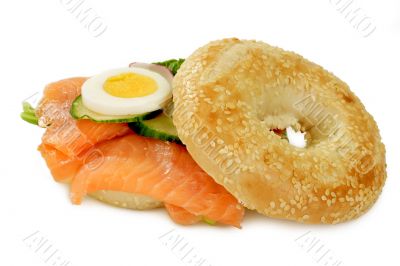 Salmon bagel