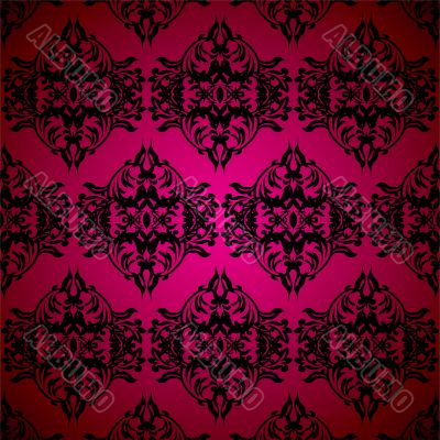 black gothic floral