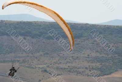 Orange paraglider