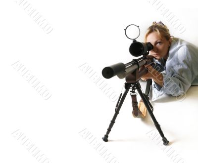 Woman with a gun