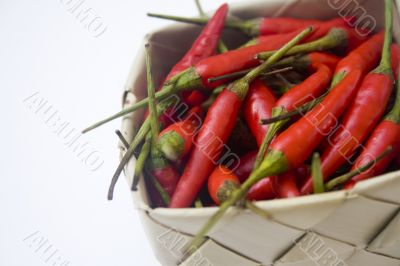 Chili peppers in basket