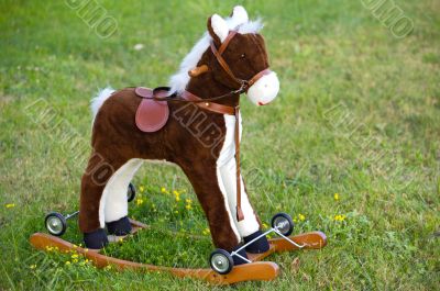 Small wooden toy horse