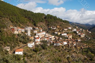 Small town on the hill