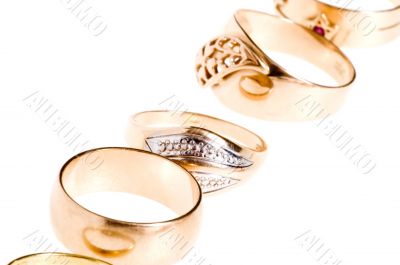 Golden ring close up